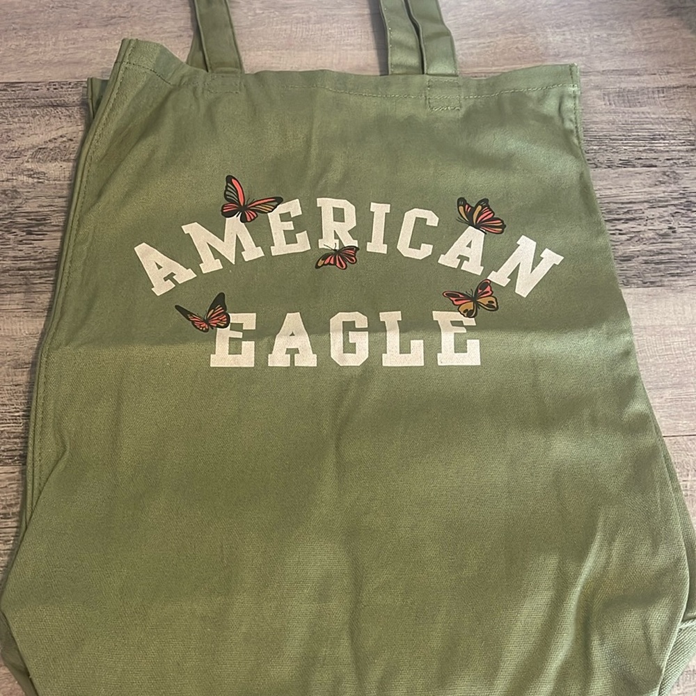 American Eagle Green Tote Bag